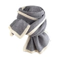 thumbnail image 2 of Bufanda gruesa para hombre y mujer, ideal para el frío, regalo de San Valentín, 175 cm, accesorios de disfraz Gris, 2 of 8