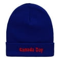thumbnail image 5 of Canada Day Embroidered 12 Inch Long Knitted Beanie - Royal OSFM, 5 of 5