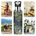 thumbnail image 7 of Yayeee 33oz Insulated Water Bottle Double Wall Stainless Steel with Flip Straw Lid, Green Forest Scene, 7 of 7