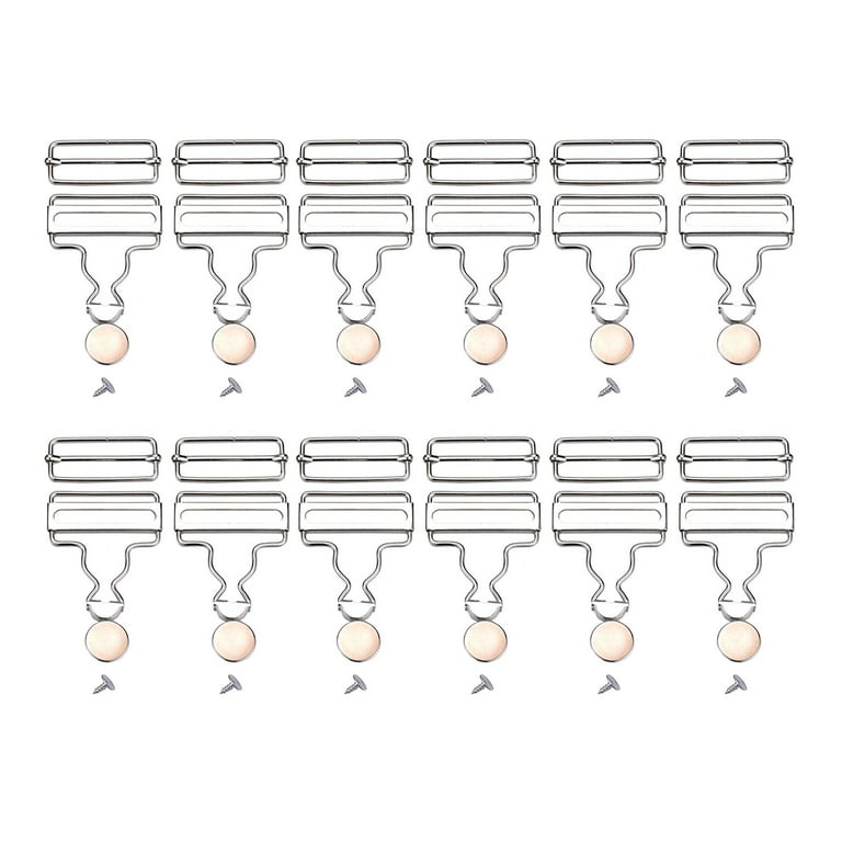 Overall Clips Replacement - Suspender Buckle with Rectangle Buckle Slider,6 Sets,ZQMALL Dungaree Fastener Bibs Braces Buckle Strap Clasp (Bronze)