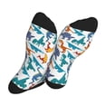 thumbnail image 5 of KLL Block Dinosaur Print Cool Socks Men's Women's Crew Socks Funny Crazy Novelty Stockings, 5 of 7