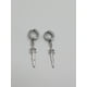 thumbnail image 1 of Pendientes con clip para la oreja, espada colgante, personalidad masculina, moda creativa, temperamento, pendiente de gota para niños de la calle larga, 1 of 4