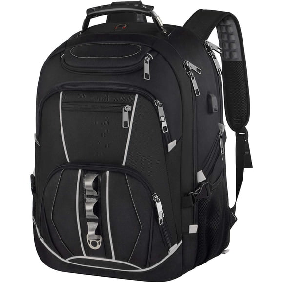 JCDOBEST 18.4 inch Gaming Laptop Backpacks with USB Charging Port, Big Capacity TSA Friendly RFID Anti Theft Pocket College Heavy Duty Computer Work bag for Men