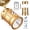 Gold, variant on Lanterns, Camping Lantern, Solar Lantern Flashlights Charging for Phone, Rechargeable Led Camping Lantern, Collapsible & Portable for Emergency, Hurricanes, Power Outage, Storm (Gold ,1 Pack)
