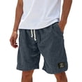 thumbnail image 2 of Linen Shorts for Men Big and Tall Casual Relaxed Fit Summer Shorts with Pockets, 2 of 4
