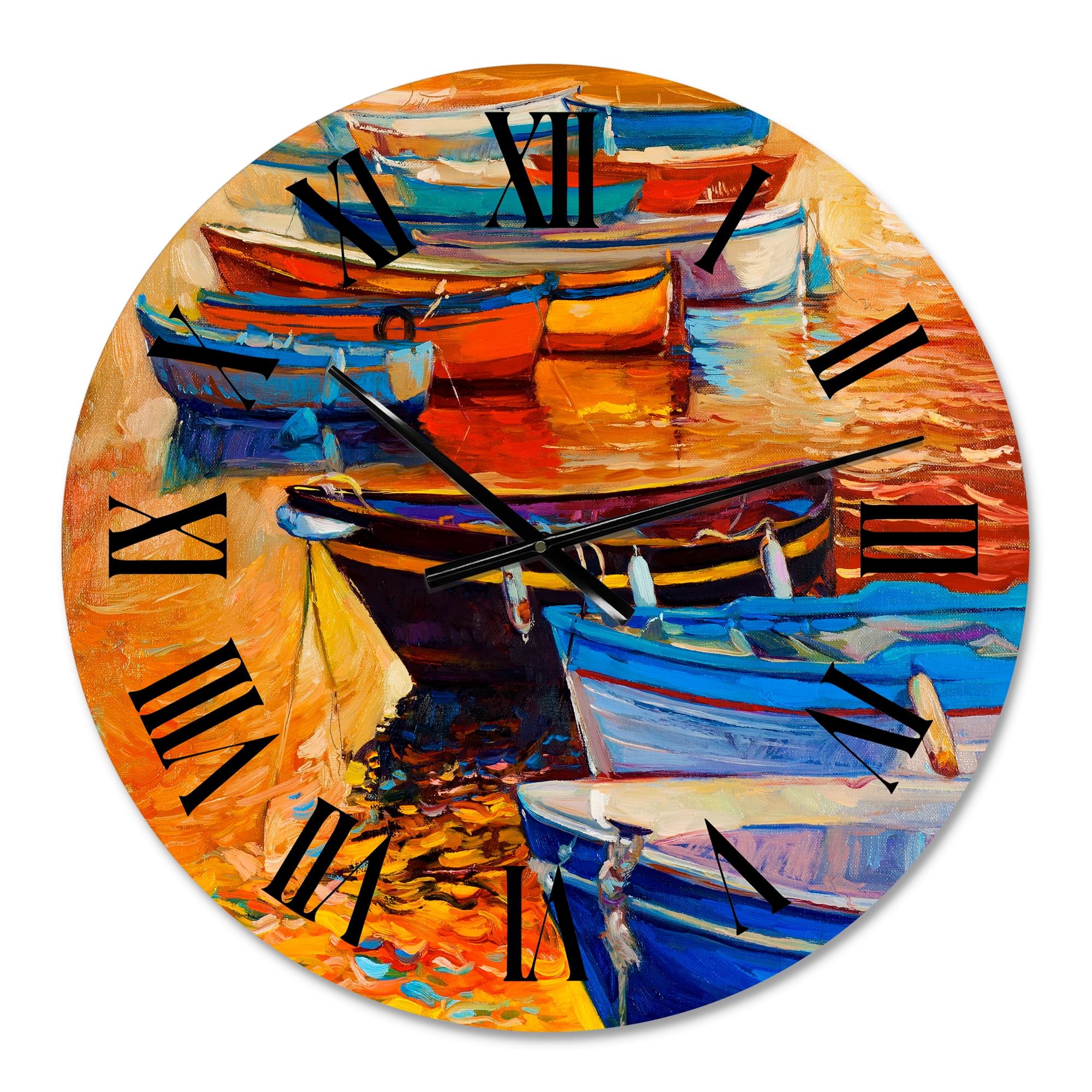 Designart 1 in Quartz Coastal Wall Clock