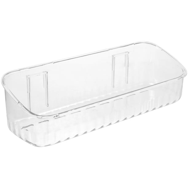 Organizador de pared para baño, transparente, sin perforaciones, para colgar en la pared del baño