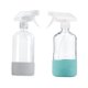 thumbnail image 1 of Botellas de spray de vidrio transparente con funda de silicona, botella vacía rellenable para soluciones de limpieza, agua Pulverizador, 1 of 4