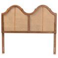 thumbnail image 2 of Bowery Hill Modern Rattan King Size Arched Headboard in Walnut, 2 of 8