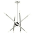 thumbnail image 6 of 46985-91 Livex Lighting Moco - 8 Light Chandelier in Modern Style - 26 Inches wide by 21 Inches high-Brushed Nickel Finish    -Traditional, 6 of 11