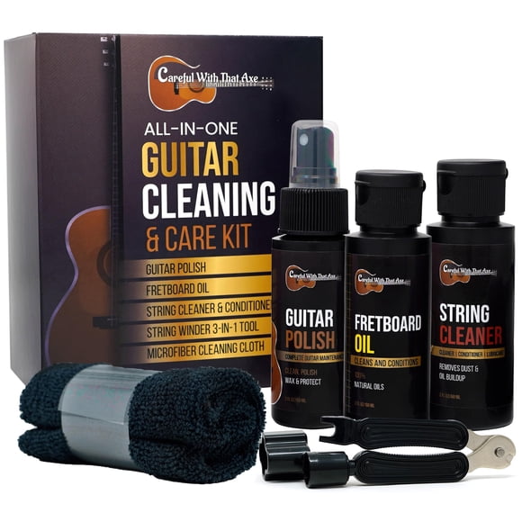 Kit de cuidado para guitarra: cuidado con el abrillantador, aceite y limpiador