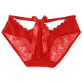 thumbnail image 3 of B91xZ Culotte Bikini en Coton pour Femmes Invisible Sans Couture Bikini Demi-Couverture, m Rouge, 3 of 5
