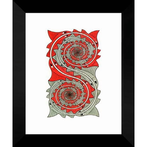 Whirlpools 20x24 Framed Art Print by M.C. Escher