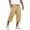 01# Khaki, variant on HKYNLAG Mens Long Cargo Shorts Drawstring Elastic Waist Capri Pants Below Knee Casual Short with Pockets Navy M