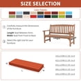 thumbnail image 3 of Kimunuk Outdoor Bench Cushions 48 x 18 x 3.5 Inch, High Density Foam Bench Seat Cushion, Porch Swing Cushion with Non-Slip Removable Cover, Orange, 3 of 7