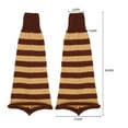 thumbnail image 6 of Dengjunhu 1 Pair Autumn Winter Leg Warmers Flared Stripe All Match Japan Style Knitting Leg Socks for Daily Wear, 6 of 7