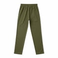 thumbnail image 3 of MXALUOB Men's Track Pants Side Striped Athletic Open Bottom Trousers Drawstring Elastic Waist Straight Leg Fashion Pant for Training Gym, 3 of 5