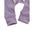 thumbnail image 7 of Gzhioc Newborn Baby Autumn Clothes Set Solid Color Ribbed Knit Long Sleeve Tops+Drawstring Long Pants Infant 2Pcs Casual Outfits,0-24 Months, 7 of 7
