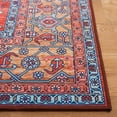 thumbnail image 2 of SAFAVIEH Tucson Gwendolyn Traditional Machine Washable Runner Rug, Rust/Navy, 2'6" x 8', 2 of 7