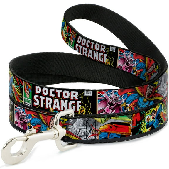 Marvel Comics Pet Leash, Dog Leash, Classic Doctor Strange Comic Book Title Poses, 6 Feet Long 1.0 Inch Wide
