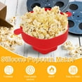 thumbnail image 3 of 2 Pcs Microwave Popcorn Popper Collapsible Silicone Popcorn Maker Bowl  Red, 3 of 10