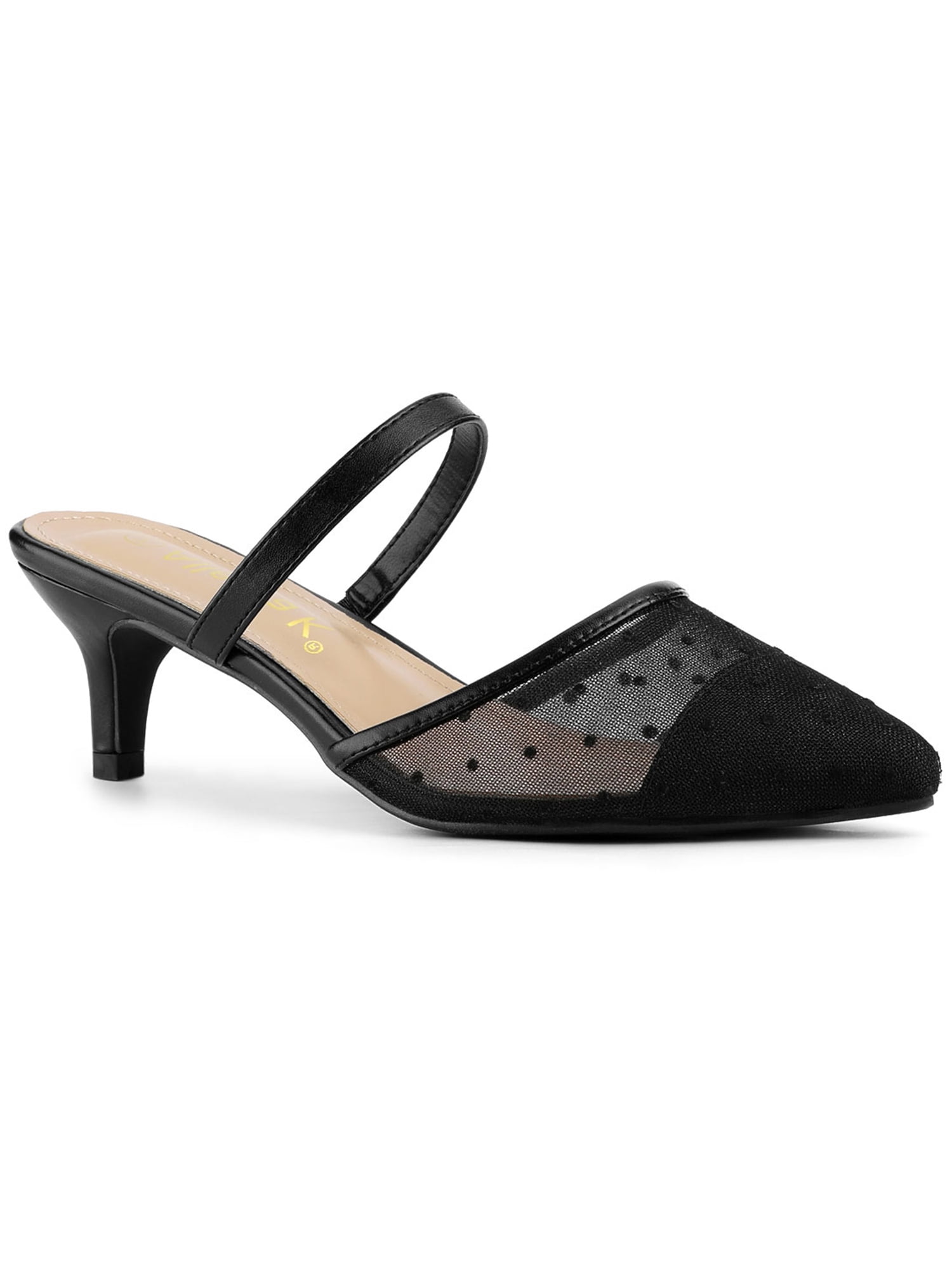 black evening mules