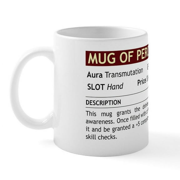 CafePress - Of Perception Mug - 11 oz Ceramic Mug - Novelty Coffee Tea Cup