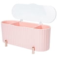thumbnail image 5 of Pink Household Makeup Pads Box Multi Grid Cosmetic Container 1 Set Cotton Swabs, 5 of 5