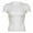 White, variant on Prolriy Women's T-Shirts, Lady's Summer Short Sleeved Solid Color Fashionable Simple Basic Round Neck T Shirt Tops for Women Trendy Black L