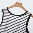 thumbnail image 5 of Bixock Summer Women's Tops,Tank Tops for Women,Blouse for Women Striped Crew Neck Sleeveless Tank Top Casual Tops, 5 of 6