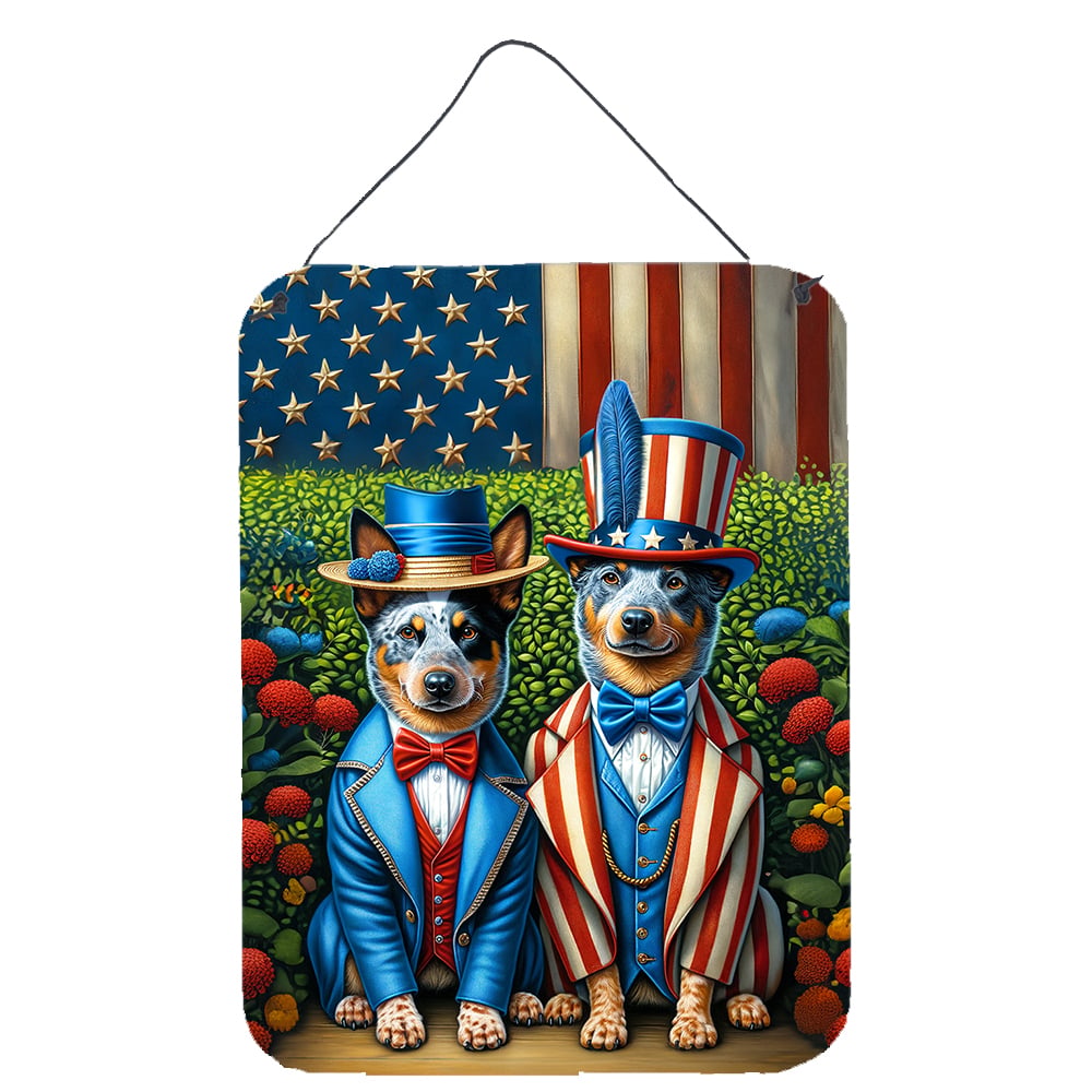 Australian Cattle Dog, variant on All American Bull Terrier Wall or Door Hanging Prints 12 in x 16 in