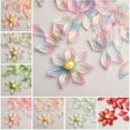thumbnail image 2 of U8MO 20pcs 9x18mm Flower Petal Shape Crystal Lampwork Glass Loose Pendants Beads lot-6#, 2 of 8