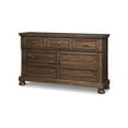 thumbnail image 4 of Benjara Flynt 65 Inch Wide Dresser, 7 Gliding Drawers with Knobs, Brown Wood Veneer, 4 of 5