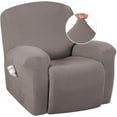 thumbnail image 1 of Super Stretch Recliner Couch Covers Chair Cover Form Fitted Non Slip Reclining Slipcovers for Standard Large Recliner, Soft Thick, 1 of 7