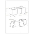 thumbnail image 7 of Trent Home Faux Air Leather Rectangular Storage Ottoman in Black, 7 of 7