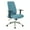 Sky Blue, variant on Evanston Office Chair in Fog Gray Fabric with Chrome Base