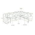 thumbnail image 4 of MAYEERTY 95.5" L-Shaped Sectional Sofa, Flannel Modular Couch Sofa Set without Ottoman, Apple-Green (Right), 4 of 7