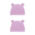 thumbnail image 1 of Minnieouse Gorro para recién nacido, gorros multifuncionales cálidos para niñas y niños, accesorios para gorro infantil, gorros elásticos Púrpura claro 2Conjunto, 1 of 6
