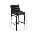 thumbnail image 3 of Meridian Furniture Vegan Leather Bar Stool, Black, 3 of 7