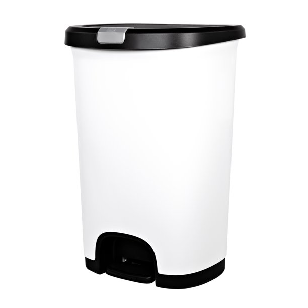 12.7gallon Hefty Premium StepOn Trash Can with Locking Lid