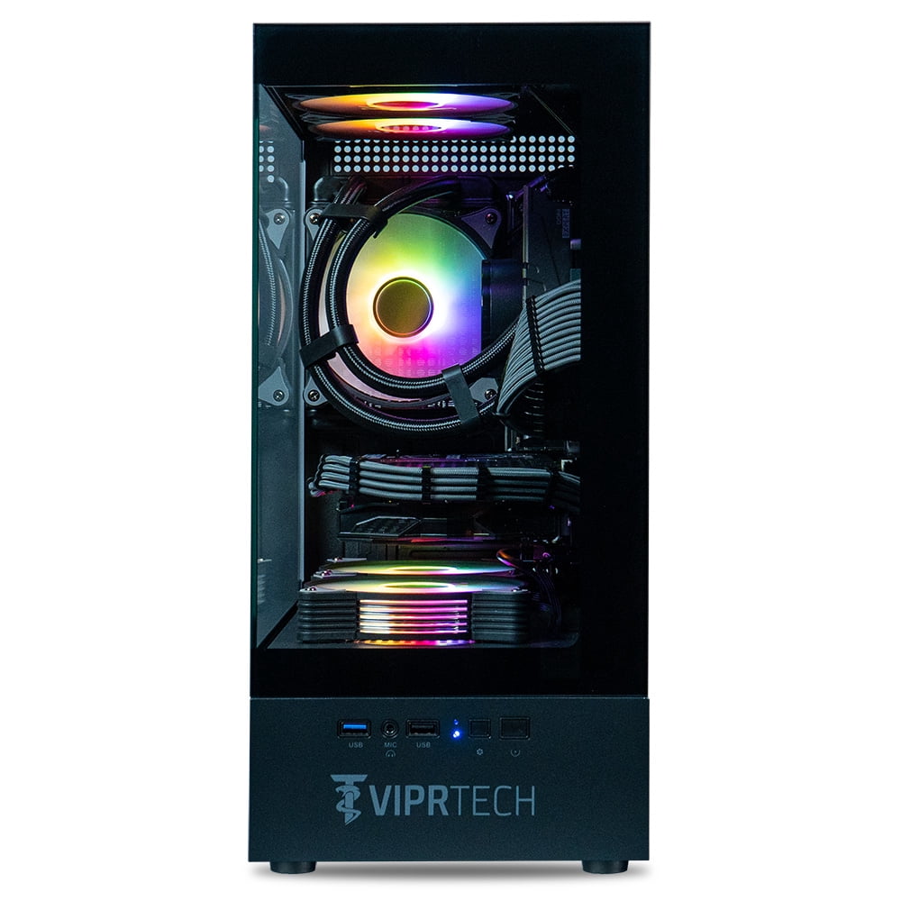ViprTech Stryker 3.0 Gaming PC - AMD Ryzen 7 (4.1GHz), RTX 3060 12G, 16G DDR4, 1T SSD, Desktop Black