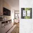 thumbnail image 5 of Yayeee Rocker Switch Wall Plate 2-Gang 4.7"x4.6" Home Decorative Outlet Cover, Green Flowers, 5 of 6