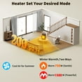 thumbnail image 6 of Handle Indoor Portable Electric Heaters, 2 Speed Adjustable PTC Fast Heating Ceramic Room Small Heater for Indoors Use 1500W/750W, 6 of 8