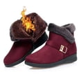 thumbnail image 6 of Winter Boots Women Warm Plush Snow Boots Zipper Comfort Flats Shoes, 6 of 11