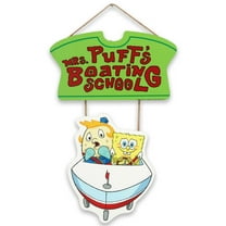 Viacom SpongeBob SquarePants Mrs. Puff's Boating School Hanging Wood Wall Decor