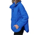 thumbnail image 3 of Fall Winter Women Long Sleeve Stand Collar Quilted Hoodies Puffer Jacket, 3 of 5