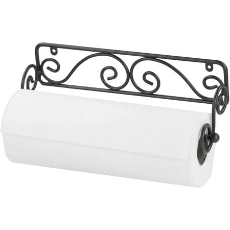 Home Basics Black Wall Mounted Paper Towel Holder Home Basics Black Wall Mounted Paper Towel Holder