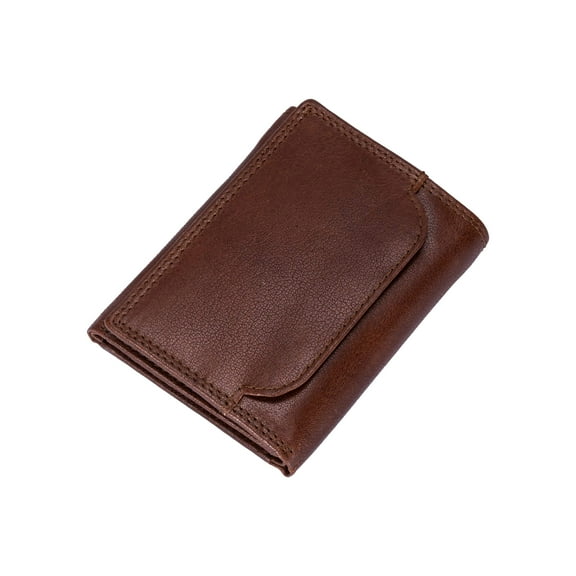 301791 Trifold Wallet in Brown Vintage Leather | Style n Craft