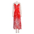thumbnail image 4 of Disfraz de fantasía de Carrie para mujer adulta, vestido largo de color rojo sangre, traje de fantasía, disfraces de Carnaval de Halloween para mujer 2023, 4 of 5
