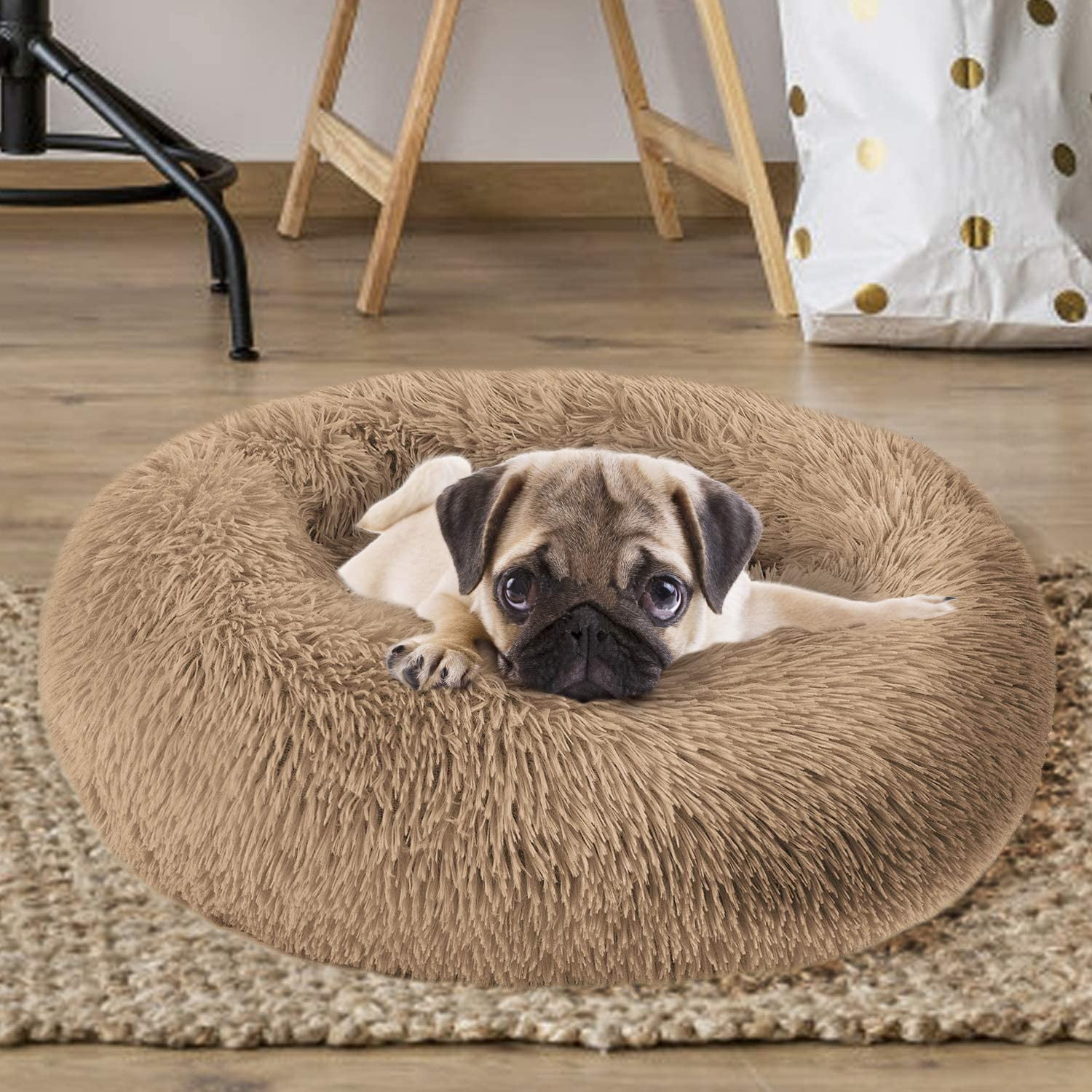 Round dog beds for large dogs discount